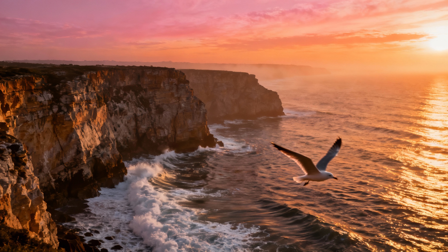 Photorealistic coastal cliff