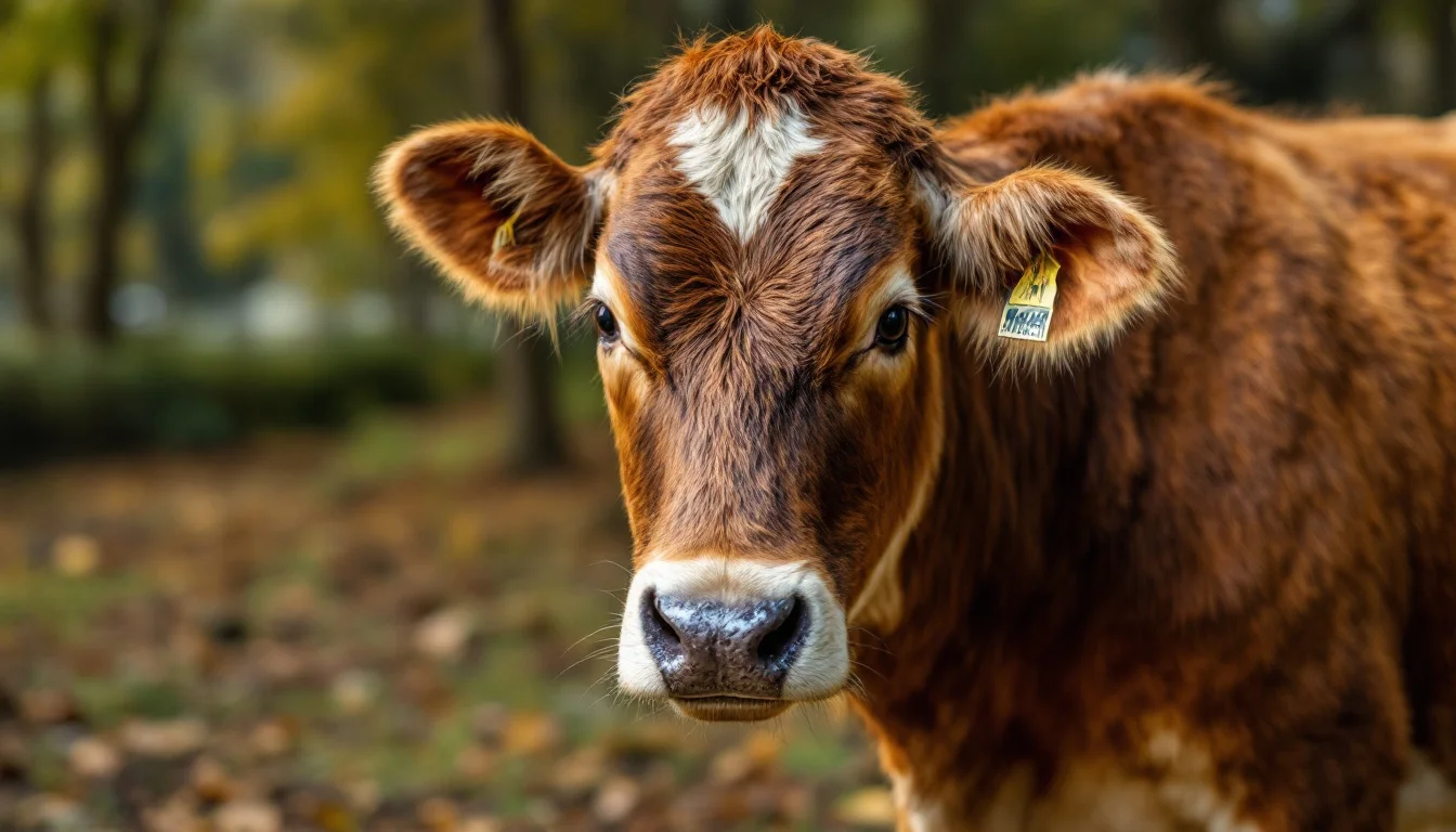 Serene Pastoral Cow Portrait