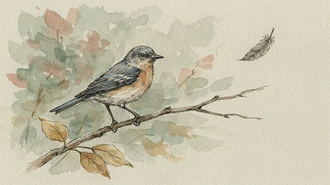 Minimalist Bird Sketch Illustration